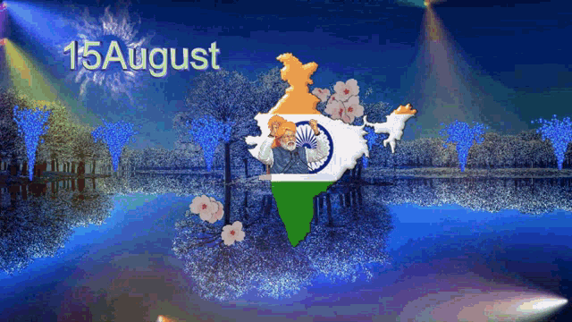 15august Flowers GIF - 15august Flowers Map Of India GIFs