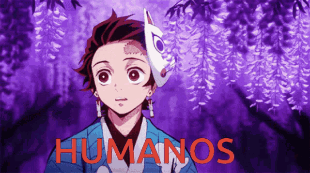 a purple background with the word humanos written on it