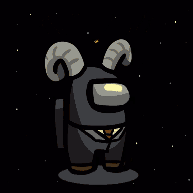 among us character with a gold crown on top of his head