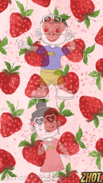 a cartoon character with a shirt that says hot