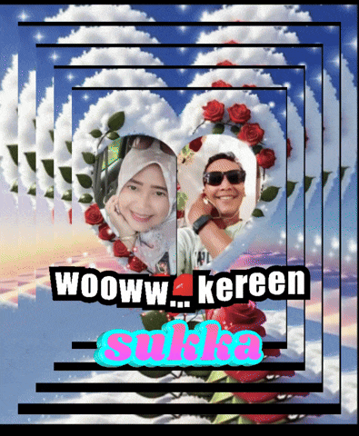 a picture of a man and a woman with the words wooww keren sukita on the bottom
