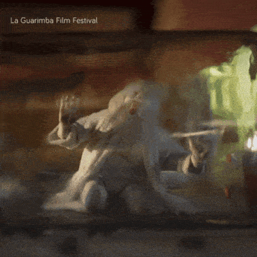 a poster for the la guarimba film festival shows a ghostly figure
