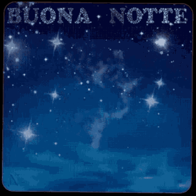 a picture of a heart shaped cloud with the words buona notte