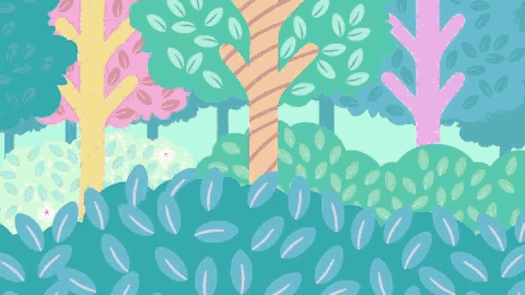 a cartoon of a rabbit and a chicken hiding behind leaves