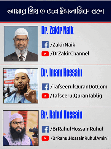 a picture of a man with the name dr. zakir naik