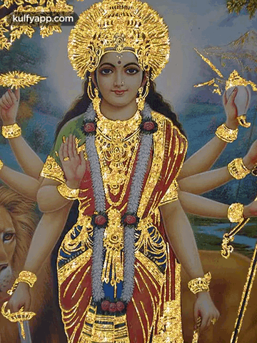 Goddess-durga.Gif GIF - Goddess-durga Gods Goddess-lakshmi GIFs