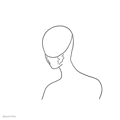 a black and white drawing of a jellyfish with a caption that says " @kurtwilkes "