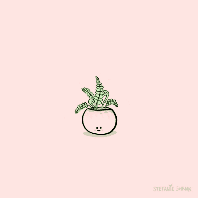 a drawing of a green sheep by stefanie shank on a pink background