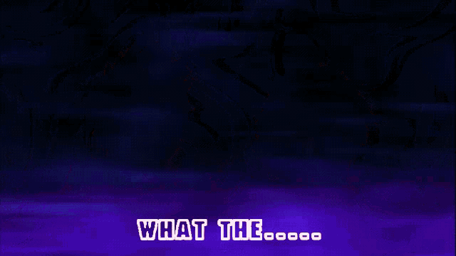 a blurry picture of two anime characters with the words what the heck