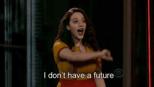 a woman in a yellow dress says i don t have a future