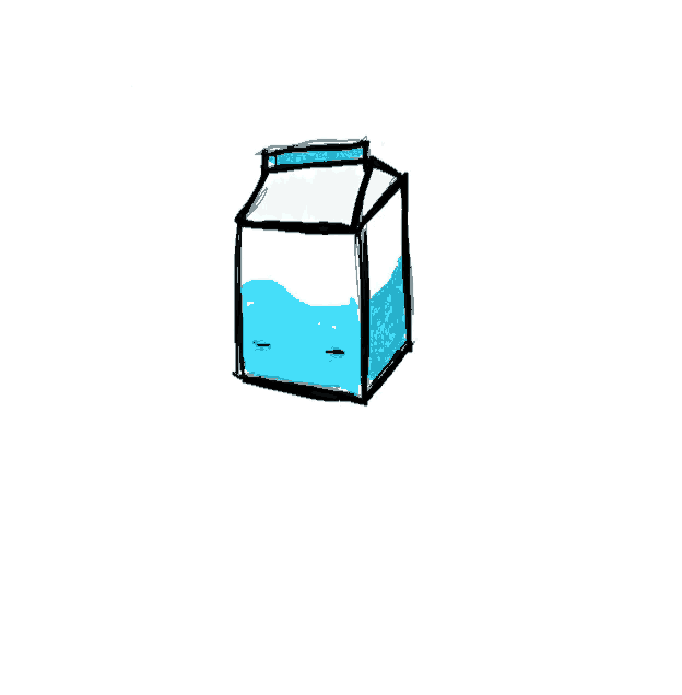a drawing of a carton of milk with the words oh oh