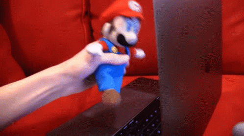 Sml Mario GIF - Sml Mario Closes Laptop GIFs