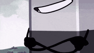 a cartoon character is holding a pair of glasses and a sword in his hand .