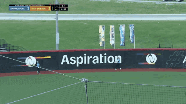 a black wall with the word aspiration on it in white letters