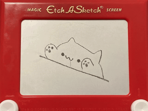 Bongo Cat Bongo Etch GIF - Bongo Cat Bongo Etch Etch A Sketch GIFs