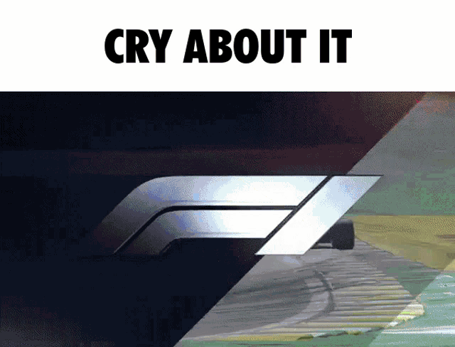 a poster that says " cry about it " on it