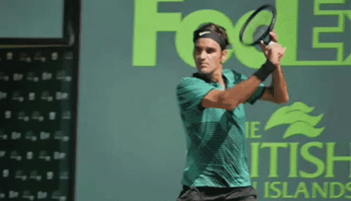 Roger Federer Backhand Slice GIF - Roger Federer Backhand Slice Tennis GIFs