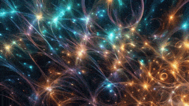 a computer generated image of a colorful glowing background