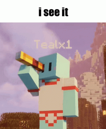 Teal Minecraft Teal GIF - Teal Minecraft Teal I See GIFs