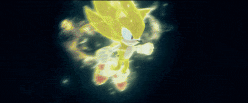 two yellow squares are floating in a light beam