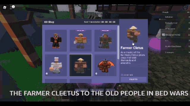 a screenshot of a video game called the farmer cleetus
