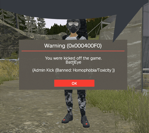a warning message is displayed on a computer screen