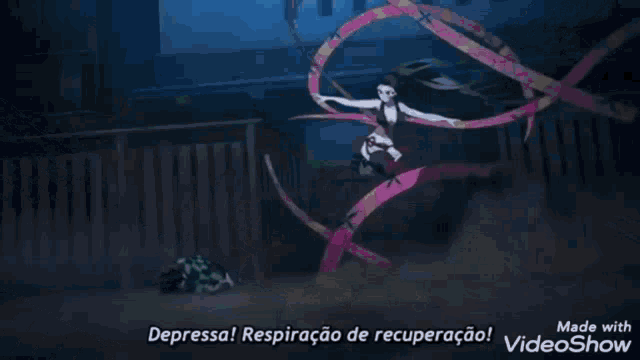 a video showing a man laying on the ground with the words made with videoshow in the bottom right corner
