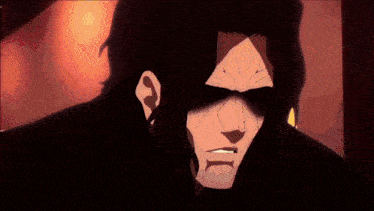 a close up of a cartoon character covering his face with his hands