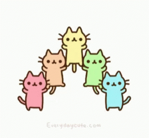 Rainbow Cats Family GIF - Rainbow Cats Family GIFs