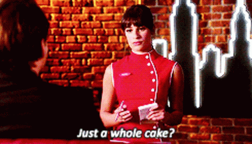 Glee Rachel Berry GIF - Glee Rachel Berry Just A Whole Cake GIFs