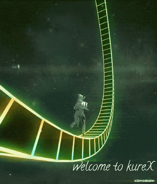 a drawing of a roller coaster with the words welcome to kurex