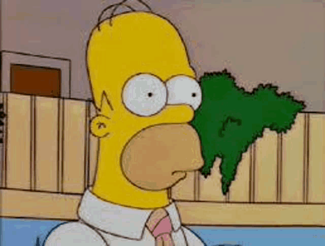 homer simpson from the simpsons is sitting in a pool with a fence in the background .