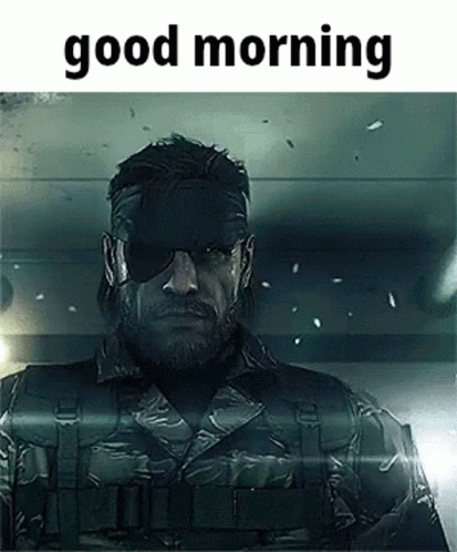 Good Morning Metal Gear Solid GIF - Good Morning Metal Gear Solid Mgs3 GIFs