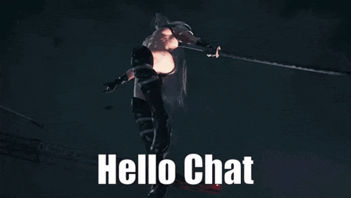 a man without a shirt has the words hello chat written on his chest