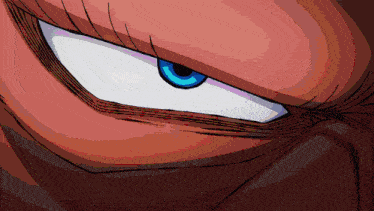 a close up of a person 's eye with a blue eye