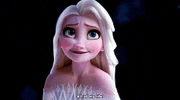 a close up of a cartoon character from the movie frozen ii smiling .