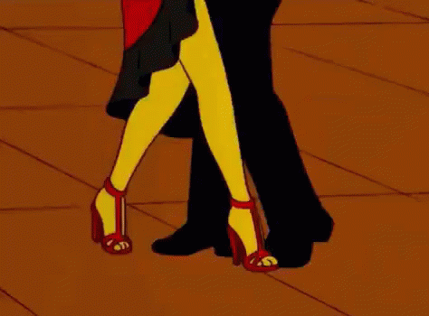 Bailando En La Competición De Baile GIF - Baile Tango Los Simpsons GIFs