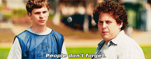 Super Bad People Dont Forget GIF - Super Bad People Dont Forget Jonah Hill GIFs