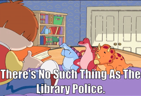 Harry And His Bucket Full Of Dinosaurs Library Police GIF - Harry And His Bucket Full Of Dinosaurs Library Police Library GIFs