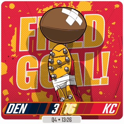 a cartoon drawing of a football with a bandage on it and the words field goal
