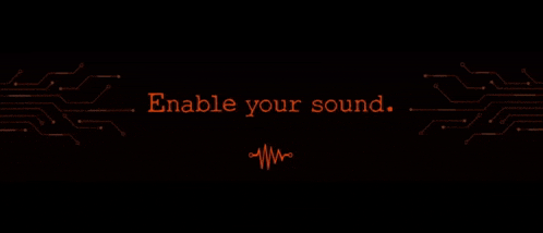 a sign that says enable your sound with a circuit board in the background
