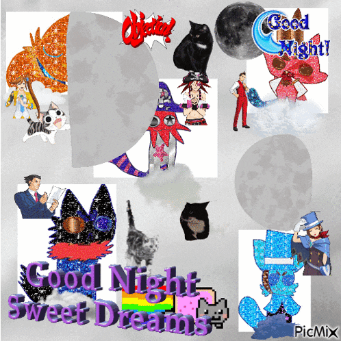 a collage of images with the words good night sweet dreams on the bottom