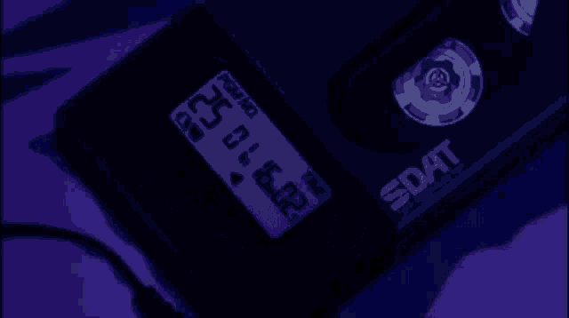 a device that has the word pings written in blue