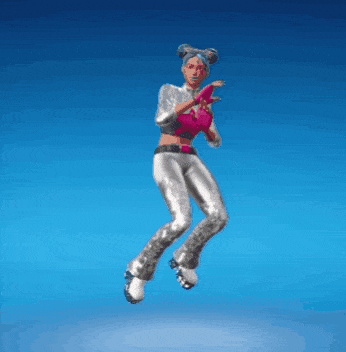 a woman is jumping in the air wearing roller skates and a pink top .
