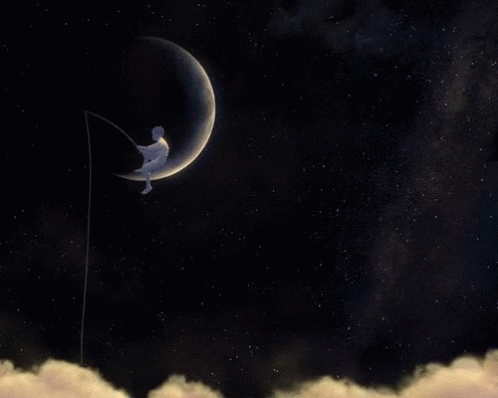 Moon Dreamworks GIF