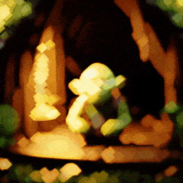 a cartoon drawing of a monkey sitting in a dark cave