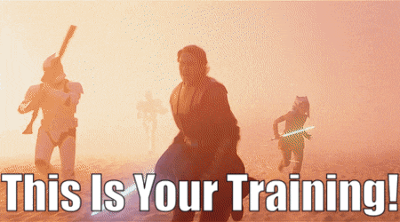 a poster that says " this is your training " on the top
