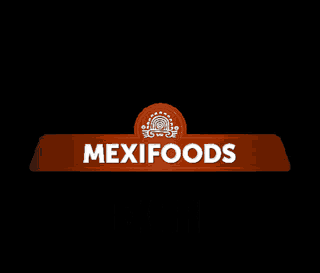 a logo for mexifoods with a black background