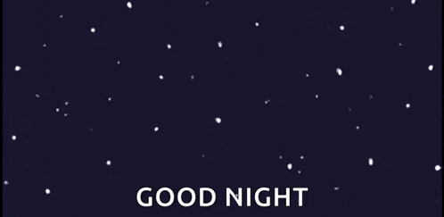 a shooting star in the night sky with the words `` good night '' below it