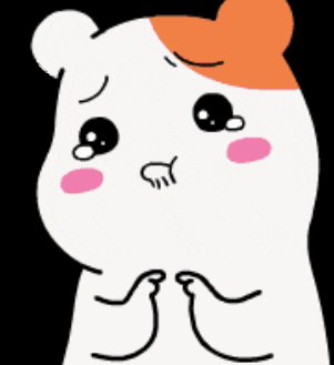 a cartoon of a hamster with a sad look on its face